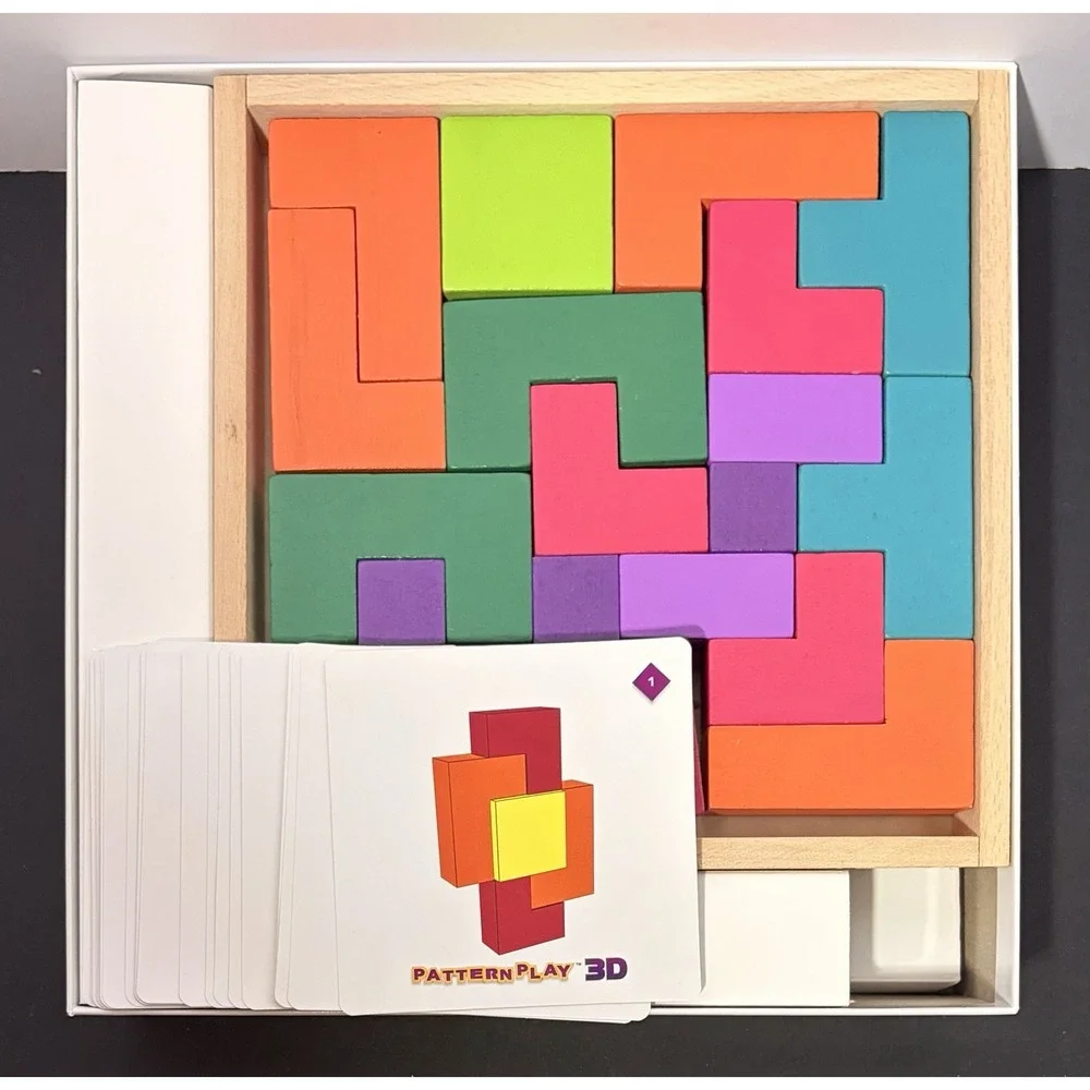 MindWare 3D Pattern Play Color Learn Through Play Wooden Blocks Ages 3+